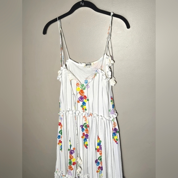 All Things Mochi Mady Embroidered Boho Slow Fadhion Maxi Dress, Small - Picture 4 of 7